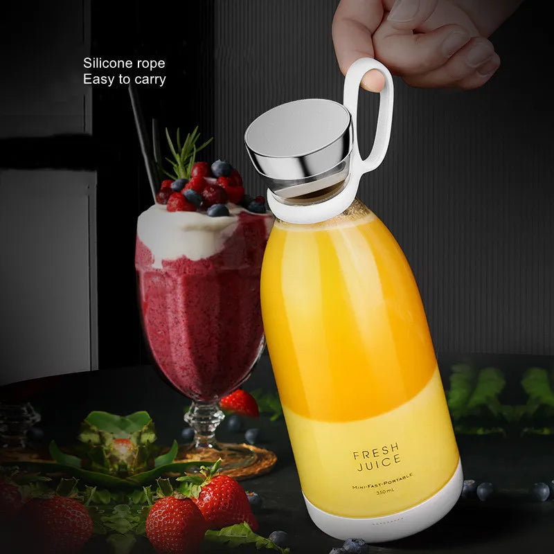 Portable Fresh Juice Blender Bottle – USB Rechargeable Mini Juicer for Smoothies & Shakes
